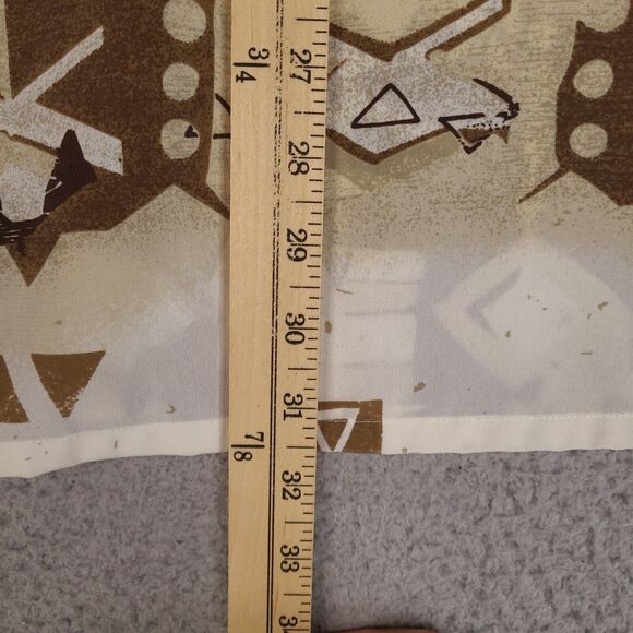 Marquis Shirt Mens XL Brown Beige White Button Down Retro Designer - Picture 14 of 15